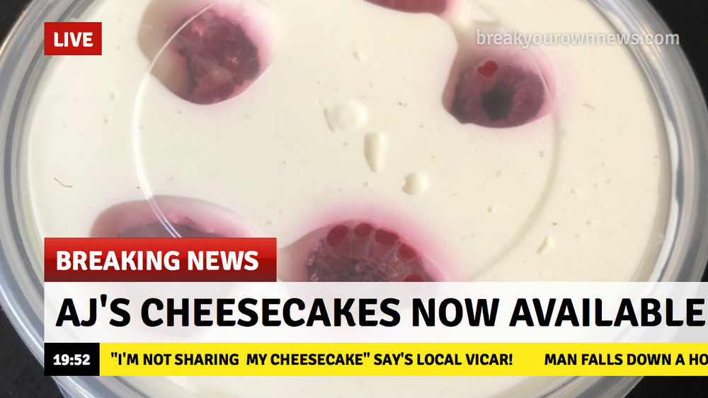 AJ's Cheesecakes Now Available!
