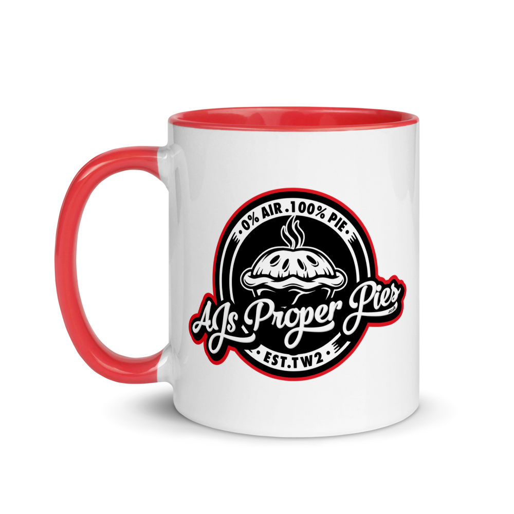 AJs Proper Pies Mug with Colour Inside