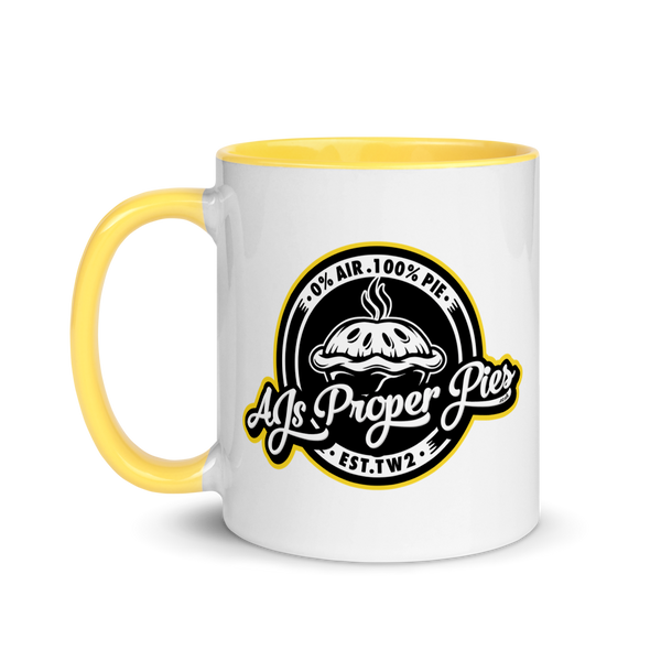 AJs Proper Pies Mug with Colour Inside